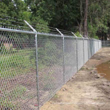 PVC & Galvanized Security Chain Link Boundary Fence.
